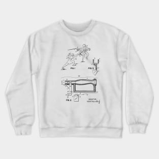 Fencing Sword Vintage Patent Drawing Crewneck Sweatshirt